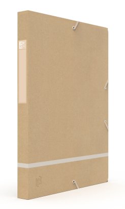 OXFORD Touareg Sammelbox - A4 - Rückenbreite 25mm - mit Gummiband - mit Beschriftungsetikette - mit drei Einschlagklappen - aus recyceltem Karton - beige - 400139835_1100_1686107407