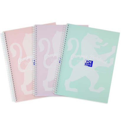 Oxford Campus A4+ Card Cover Wirebound Notebook Ruled with Margin 140 Pages Assorted -  - 400141051_1200_1677163300