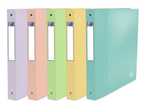 OXFORD PASTEL SCHOOL LIFE RING BINDER - A4 - 40mm spine - 4 Orings - Polypropylene - Opaque - Assorted colors - 400141253_1401_1677198344