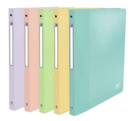 OXFORD PASTEL SCHOOL LIFE RING BINDER - A4 - 20 mm spine - 4-O rings - Polypropylene - Opaque - Assorted colors - 400141675_1400_1677167475