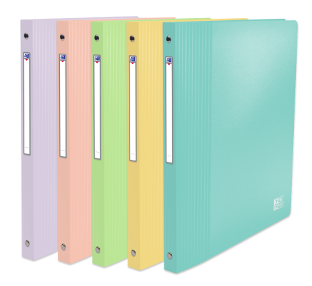 Vreemdeling Bewust Streven OXFORD PASTEL SCHOOL LIFE RING BINDER - A4 - 20 mm spine - 4-O rings -  Polypropylene - Opaque - Assorted colors | My Oxford
