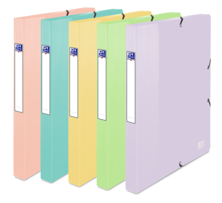 OXFORD PASTEL SCHOOL LIFE FILING BOX - 24X32 - 25 mm spine - Polypropylene - Assorted colors - 400141677_1400_1686109337