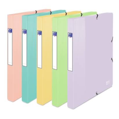 OXFORD PASTEL SCHOOL LIFE FILING BOX - 24X32 - 25 mm spine - Polypropylene - Assorted colors - 400141677_1400_1709629857