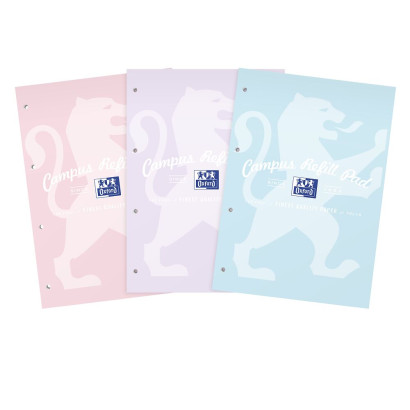 Oxford Campus A4 Headbound Refill Pad Ruled with Margin 140 Pages Assorted Pastel -  - 400142203_1202_1677170685 - Oxford Campus A4 Headbound Refill Pad Ruled with Margin 140 Pages Assorted Pastel -  - 400142203_1200_1677165289 - Oxford Campus A4 Headbound Refill Pad Ruled with Margin 140 Pages Assorted Pastel -  - 400142203_1500_1677165288 - Oxford Campus A4 Headbound Refill Pad Ruled with Margin 140 Pages Assorted Pastel -  - 400142203_2300_1677165290 - Oxford Campus A4 Headbound Refill Pad Ruled with Margin 140 Pages Assorted Pastel -  - 400142203_1203_1677170789