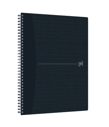 Oxford Origins Notebook - A4 med mykt omslag, dobbeltspiral, 5x5, 140 sider, SCRIBZEE ® kompatibel, svart - 400150006_1300_1686143051