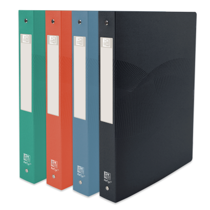 OXFORD OSMOSE RECYC+ RING BINDER - A4 - 40 mm spine - 4-O rings - Recycled polypropylene - Opaque - Assorted colors - 400152457_1401_1686152424