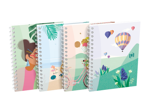 OXFORD Horizons - A6 - Soft Cover - Twin-wire Notebook - Ruled - 100 Pages - Assorted Designs - 400154340_1400_1686141009