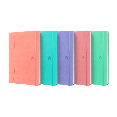 OXFORD Signature Journal - A5 - Hardback Cover - Casebound - 5mm Squares - 80 Sheets - SCRIBZEE - 5 Assorted Pastel Colours - 400154941_1401_1709630002