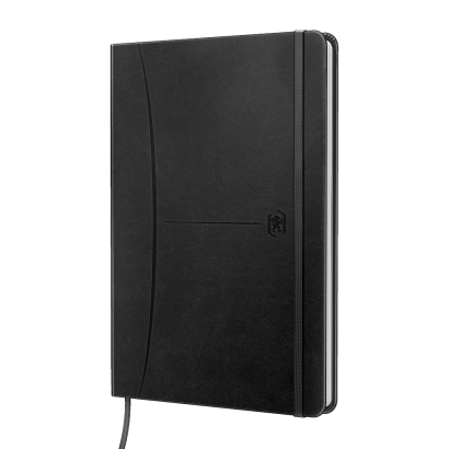 OXFORD Signature Journal - A5 - Hardback Cover - Casebound - 5mm Squares - 160 Pages - SCRIBZEE Compatible - Black - 400154942_1301_1686142133