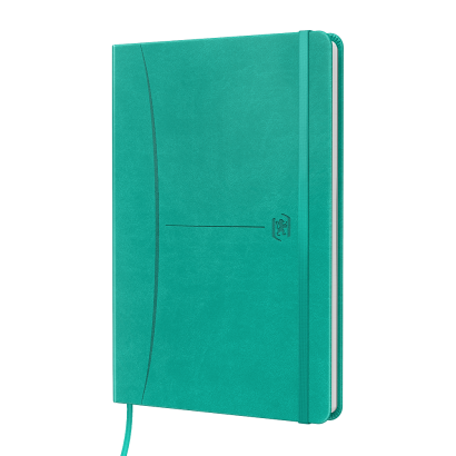 OXFORD Signature Journal - A5 - Harde kartonnen kaft - Geruit 5mm - 80 Vel - SCRIBZEE® Compatible - Turquoise - 400154946_1301_1686142155