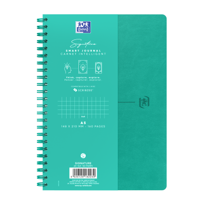 OXFORD Signature Journal - A5 - Hardback Cover - Twin-wire - 5mm Squares - 160 Pages - SCRIBZEE Compatible - Turquoise - 400155786_1100_1686165817 - OXFORD Signature Journal - A5 - Hardback Cover - Twin-wire - 5mm Squares - 160 Pages - SCRIBZEE Compatible - Turquoise - 400155786_1300_1686142770 - OXFORD Signature Journal - A5 - Hardback Cover - Twin-wire - 5mm Squares - 160 Pages - SCRIBZEE Compatible - Turquoise - 400155786_1101_1686163900