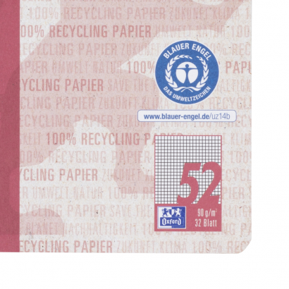 Oxford Recycling Oktavheft - A6 - Lineatur 52 (kariert) - 32 Blatt - 90 g/m² OPTIK PAPER® 100% recycled - geheftet - dunkelrot - 400159443_1100_1646301955 - Oxford Recycling Oktavheft - A6 - Lineatur 52 (kariert) - 32 Blatt - 90 g/m² OPTIK PAPER® 100% recycled - geheftet - dunkelrot - 400159443_1503_1646322280 - Oxford Recycling Oktavheft - A6 - Lineatur 52 (kariert) - 32 Blatt - 90 g/m² OPTIK PAPER® 100% recycled - geheftet - dunkelrot - 400159443_1504_1646303964 - Oxford Recycling Oktavheft - A6 - Lineatur 52 (kariert) - 32 Blatt - 90 g/m² OPTIK PAPER® 100% recycled - geheftet - dunkelrot - 400159443_1600_1646304048 - Oxford Recycling Oktavheft - A6 - Lineatur 52 (kariert) - 32 Blatt - 90 g/m² OPTIK PAPER® 100% recycled - geheftet - dunkelrot - 400159443_3100_1646304172 - Oxford Recycling Oktavheft - A6 - Lineatur 52 (kariert) - 32 Blatt - 90 g/m² OPTIK PAPER® 100% recycled - geheftet - dunkelrot - 400159443_1502_1646322500 - Oxford Recycling Oktavheft - A6 - Lineatur 52 (kariert) - 32 Blatt - 90 g/m² OPTIK PAPER® 100% recycled - geheftet - dunkelrot - 400159443_2500_1646304644 - Oxford Recycling Oktavheft - A6 - Lineatur 52 (kariert) - 32 Blatt - 90 g/m² OPTIK PAPER® 100% recycled - geheftet - dunkelrot - 400159443_2300_1646304696