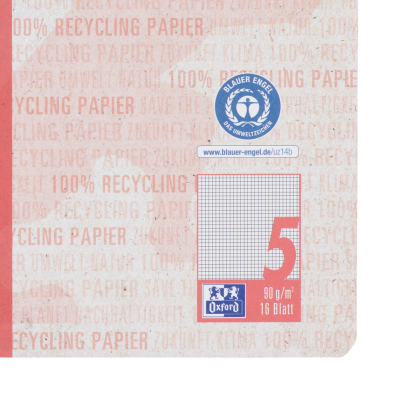 Oxford Recycling Schulheft - A5 - Lineatur 5 - 16 Blatt - 90 g/m² OPTIK PAPER® 100% recycled - geheftet - rot - 400159459_1100_1686159614 - Oxford Recycling Schulheft - A5 - Lineatur 5 - 16 Blatt - 90 g/m² OPTIK PAPER® 100% recycled - geheftet - rot - 400159459_3100_1686170338 - Oxford Recycling Schulheft - A5 - Lineatur 5 - 16 Blatt - 90 g/m² OPTIK PAPER® 100% recycled - geheftet - rot - 400159459_1505_1686170349 - Oxford Recycling Schulheft - A5 - Lineatur 5 - 16 Blatt - 90 g/m² OPTIK PAPER® 100% recycled - geheftet - rot - 400159459_1502_1686170354 - Oxford Recycling Schulheft - A5 - Lineatur 5 - 16 Blatt - 90 g/m² OPTIK PAPER® 100% recycled - geheftet - rot - 400159459_1600_1686170354 - Oxford Recycling Schulheft - A5 - Lineatur 5 - 16 Blatt - 90 g/m² OPTIK PAPER® 100% recycled - geheftet - rot - 400159459_2500_1686170353 - Oxford Recycling Schulheft - A5 - Lineatur 5 - 16 Blatt - 90 g/m² OPTIK PAPER® 100% recycled - geheftet - rot - 400159459_1504_1686170378 - Oxford Recycling Schulheft - A5 - Lineatur 5 - 16 Blatt - 90 g/m² OPTIK PAPER® 100% recycled - geheftet - rot - 400159459_1503_1686170386 - Oxford Recycling Schulheft - A5 - Lineatur 5 - 16 Blatt - 90 g/m² OPTIK PAPER® 100% recycled - geheftet - rot - 400159459_1500_1686170388 - Oxford Recycling Schulheft - A5 - Lineatur 5 - 16 Blatt - 90 g/m² OPTIK PAPER® 100% recycled - geheftet - rot - 400159459_2300_1686170382