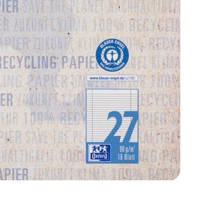 Oxford Recycling Schulheft - A4 - Lineatur 27 (liniert mit Rand rechts und links) - 16 Blatt - OPTIK PAPER® 100% recycled - geheftet - blau - 400159481_1100_1686159591 - Oxford Recycling Schulheft - A4 - Lineatur 27 (liniert mit Rand rechts und links) - 16 Blatt - OPTIK PAPER® 100% recycled - geheftet - blau - 400159481_1502_1686162232 - Oxford Recycling Schulheft - A4 - Lineatur 27 (liniert mit Rand rechts und links) - 16 Blatt - OPTIK PAPER® 100% recycled - geheftet - blau - 400159481_1505_1686163187 - Oxford Recycling Schulheft - A4 - Lineatur 27 (liniert mit Rand rechts und links) - 16 Blatt - OPTIK PAPER® 100% recycled - geheftet - blau - 400159481_2300_1686163538