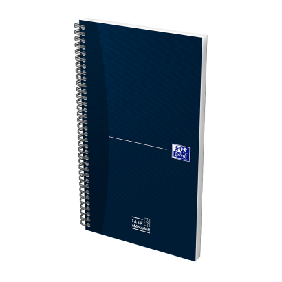 OXFORD Office Essentials Task Manager - 14,1x24,6cm - Soft Card Cover - Twin-wire - 140 Pages - Specific Ruling - Navy Blue - 400163485_1300_1686168878