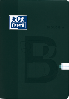 OXFORD ZESZYT PRZEDMIOTOWY BIOLOGIA - A5 - miękka okładka soft touch - kratka z marginesem - 60 kartek - ciemnozielony - 400175637_1100_1689255023