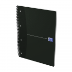 OXFORD Essentials Cahier - A4+ Couverture Souple - Reliure intégrale - Ligné - 4 Trous - 140 Pages - Compatible SCRIBZEE® - Noir - 100050227_1300_1655197738