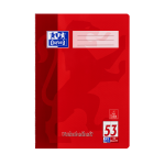 OXFORD School Vokabelheft - A4 - Lineatur 53 (2 Spalten) - 32 Blatt - Optik Paper® - Deckel aus kunststoffbeschichtetem Karton - rot und grün - 100050336_1100_1686094337