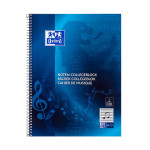 OXFORD Cahier de musique - A4 - Couverture en carton souple - Reliure intégrale - Portées - 100 Pages - Compatible SCRIBZEE® - Bleu - 100050345_1100_1676938603