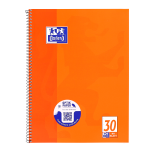 OXFORD School spiralgebundenes Collegeblock - A4+ - blanko - 80 Blatt - Optik Paper® - 4-fach gelocht - Deckel aus kunststoffbeschichtetem Karton - orange - 100050359_1100_1685139952