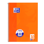 OXFORD School spiralgebundenes Collegeblock - A4+ - blanko - 80 Blatt - Optik Paper® - 4-fach gelocht - Deckel aus kunststoffbeschichtetem Karton - orange - 100050359_1100_1686094639