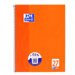 OXFORD School Bloc collège spiralé - A4+ - Réglure 27 - 160 Pages - 4 Trous - Compatible SCRIBZEE® - Orange - 100050360_1100_1574333926