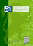 Oxford Notenheft - A4 - Lineatur 14 (ohne Hilfslinien) - 8 Blatt -  OPTIK PAPER® - geheftet - Grün und Dunkelblau - 100050363_1200_1676910852