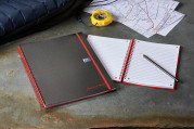 Oxford Black n' Red A5 Poly Cover Wirebound Notebook Ruled 140 Page Black Scribzee-enabled -  - 100080140_4700_1677142266
