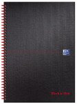 Oxford Black n' Red A4 Matt Hardback Wirebound Notebook Ruled 140 Page Black Scribzee-enabled -  - 100080173_1100_1561095082