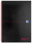 Oxford Black n' Red A4 Glossy Hardback Wirebound Notebook Ruled 140 Page Recycled Black Scribzee-enabled -  - 100080189_1100_1561094955