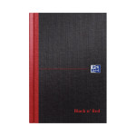 Oxford Black n' Red A5 Hardback Casebound Notebook Ruled with Single Cash 192 Page Black -  - 100080414_1100_1678288165