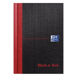 Oxford Black n' Red A6 Hardback Casebound Notebook Ruled 192 Page Black -  - 100080429_1100_1678289047