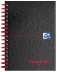 Oxford Black n' Red A6 Glossy Hardback Wirebound Notebook Ruled 140 Page Black -  - 100080448_1100_1561094978