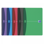 OXFORD Office Urban Mix Notebook - A5 –polypropenomslag – dubbelspiral – 5 mm rutor –100 sidor – SCRIBZEE®-kompatibel – blandade färger - 100100415_1200_1599059316