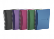 OXFORD Office Urban Mix Notebook - A5 –polypropenomslag – dubbelspiral – 5 mm rutor –100 sidor – SCRIBZEE®-kompatibel – blandade färger - 100100415_1400_1662130617