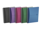 OXFORD Office Urban Mix Notebook - A5 – polypropenomslag – dobbel wire – 5 mm rutenett – 100 sider – SCRIBZEE®-kompatibel – assorterte farger - 100100415_1400_1685154450