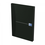 OXFORD Essentials gebundenes Notizbuch - A5 - liniert - 96 Blatt - 90g/m² Optik Paper® - Kunststoffbeschichtetes Hardcover - schwarz - 100100745_1300_1643626393