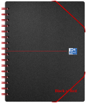 Oxford Black n' Red A5+ Poly Cover Wirebound Meeting Book Ruled with Margin 160 Page Black Scribzee-enabled -  - 100100893_1100_1554292107