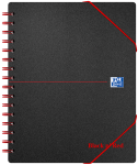 Oxford Black n' Red A5+ Poly Cover Wirebound Meeting Book Ruled with Margin 160 Page Black Scribzee-enabled -  - 100100893_1100_1686089594