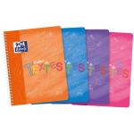OXFORD HOMEWORK NOTEBOOK - 17x22cm - Polypro cover - Twin-wire - Seyès Squares - 148 pages - Assorted colours - 100100916_1200_1709027287