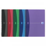 OXFORD Office Urban Mix Cuaderno espiral - A4 - Tapa de plástico - Espiral doble - 5x5 - 90 Hojas - Compatible con SCRIBZEE - Colores surtidos - 100101421_1200_1607705664