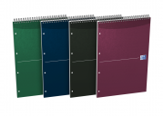 OXFORD Office Essentials Notepad - A4+ - Soft Card Cover - Twin-wire - 5mm Squares - 160 Pages - SCRIBZEE® Compatible - Assorted Colours - 100101664_1400_1662364682