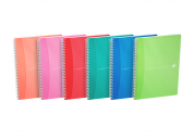 OXFORD Office My Colours Notebook - A4 -polypropenomslag – dubbel spiral - 5 mm rutor - 180 sidor – SCRIBZEE®-kompatibel – blandade färger - 100101864_1400_1643295941