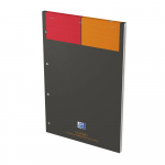 OXFORD International Notepad - A4+ – Papomslag – Hæftet – Kvadreret 5x5 mm – 160 sider – SCRIBZEE®-kompatibel – Grå - 100101876_1300_1647270255