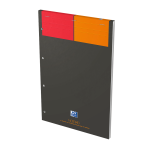 OXFORD International Notepad - A4+ – omslag i kartong –häftad – 5mm rutor – 160 sidor – SCRIBZEE®-kompatibel – grå - 100101876_1300_1686171006