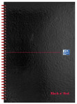 Oxford Black n' Red A4 Glossy Hardback Wirebound Notebook Ruled 140 Page Black Scribzee-enabled -  - 100102248_1100_1676937535