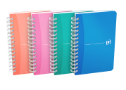 OXFORD Office My Colours Notebook - 9x14cm - Polypropylene Cover - Twin-wire - 5mm Squares - 180 Pages - Assorted Colours - 100102323_1400_1685151595