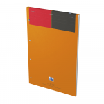 OXFORD International Notepad - A4+ – Papomslag – Hæftet – Tæt linjeret – 160 sider – SCRIBZEE®-kompatibel – Orange - 100102359_1300_1647267514
