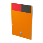 OXFORD International Notepad - A4+ - Card Cover - Stapled - Narrow Ruled - 160 Pages - SCRIBZEE® Compatible - Orange - 100102359_1300_1686170968