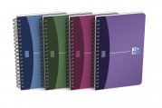 OXFORD Office Urban Mix Notebook - 11x17 cm – Omslag af polypropylen – Dobbeltspiral – Kvadreret 5x5 mm – 180 sider – Assorterede farver - 100102423_1401_1583238163